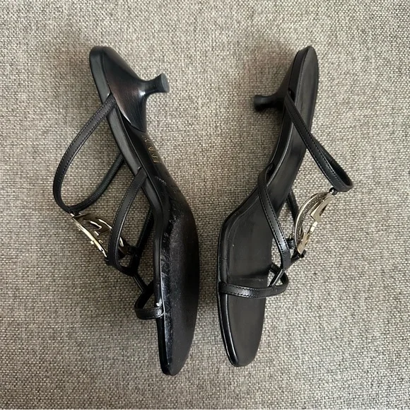 Vintage Gucci ‘GG’ logo strappy kitten heel sandals - Picture 4 of 6